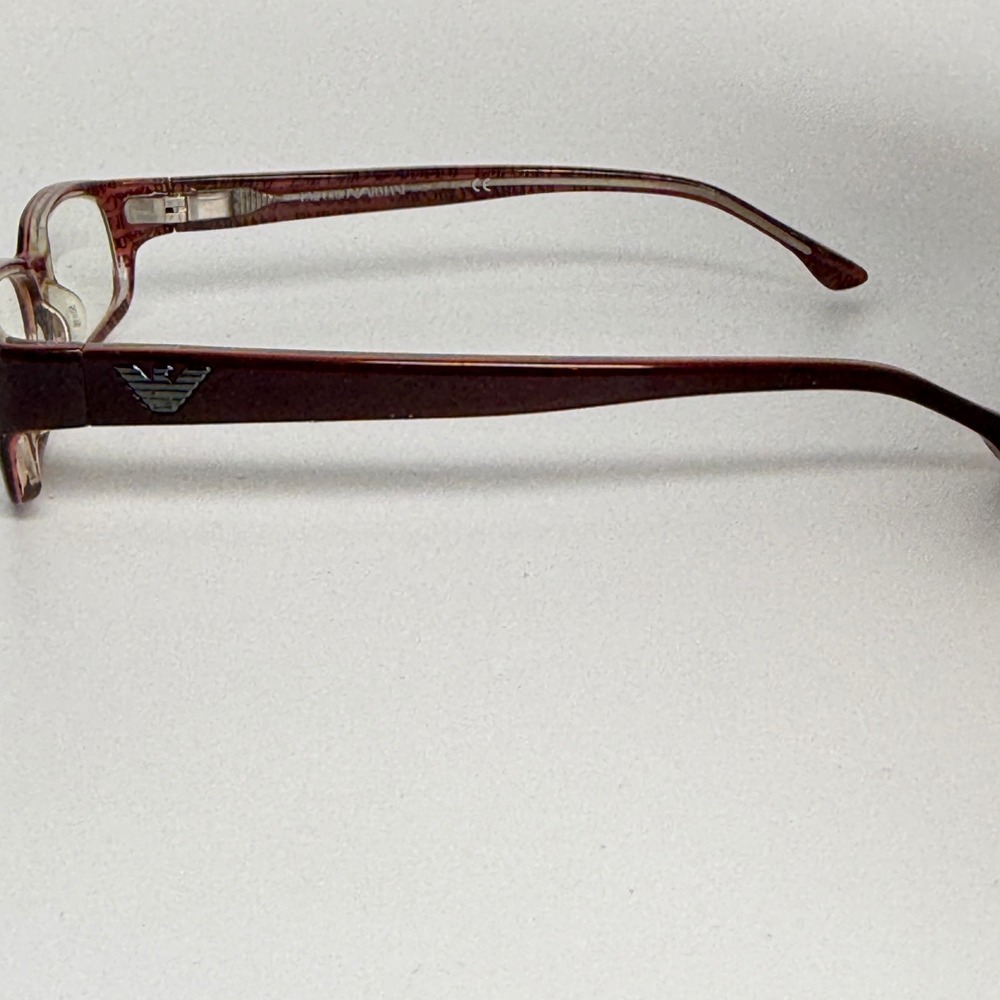 Emporio Armani EA 9261‎ DWC Burgundy Rectangle Eyeglasses Frames Italy 21957 - Picture 2 of 6